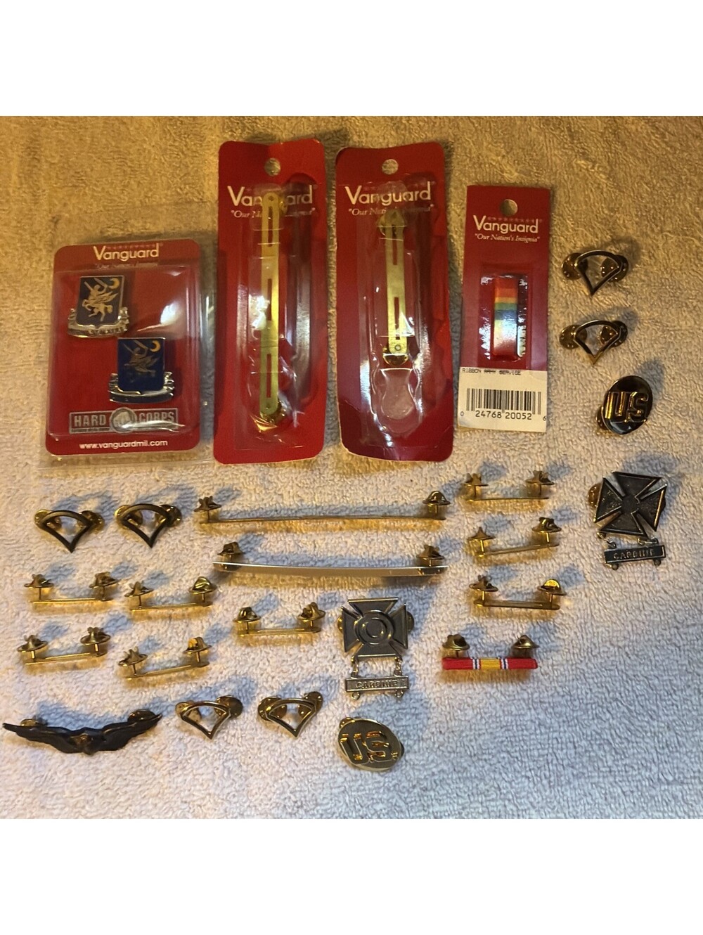 U.S. Military Lapel Pins And Base Bars Lot